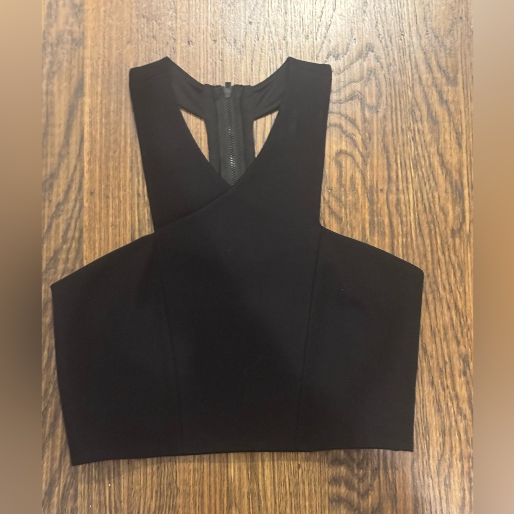 Express Black cropped top